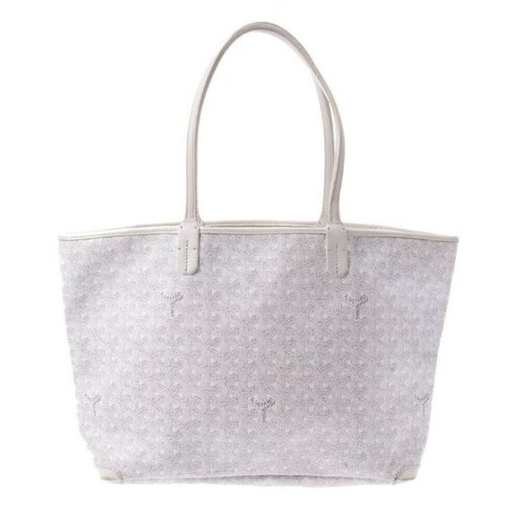 Goyard Handbags - Goyard Goyardine Artois Pm White Coated Canvas Tote